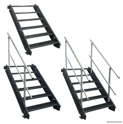 Stahltreppe komplett anthrazit - stahltreppe,