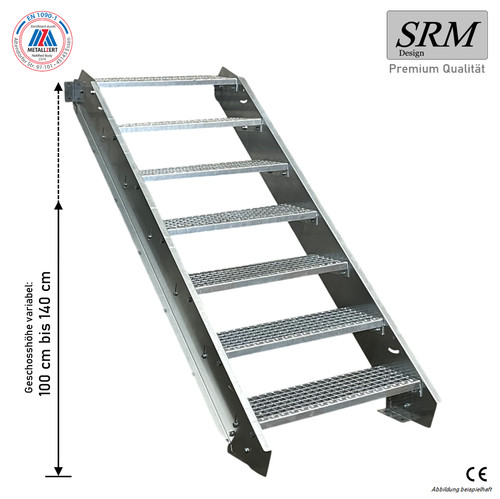 Stufen stahltreppe breite - 7,