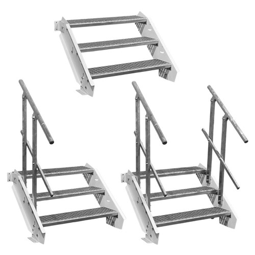 Stahltreppe wangen weiß - weiß, 3