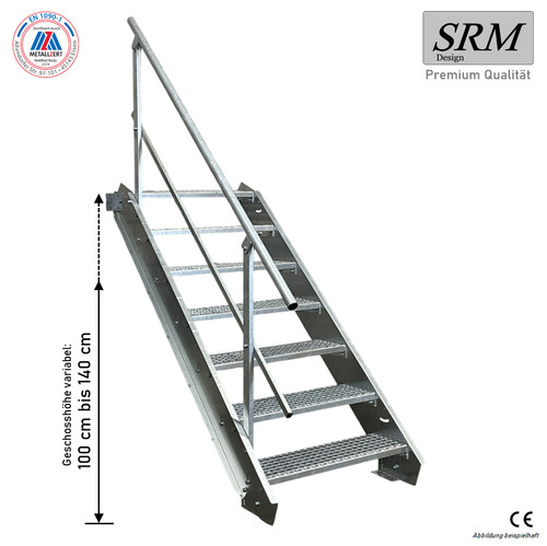 Stufen stahltreppe breite - 7,