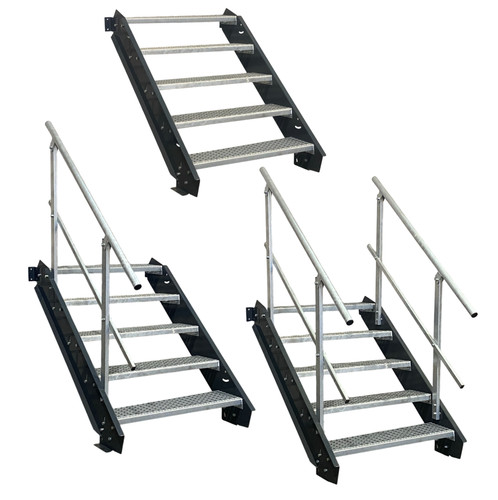 Stahltreppe wangen anthrazit - stahltreppe,