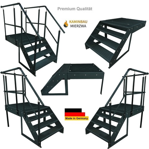 Stahltreppe anthrazit stufen - stahltreppe,
