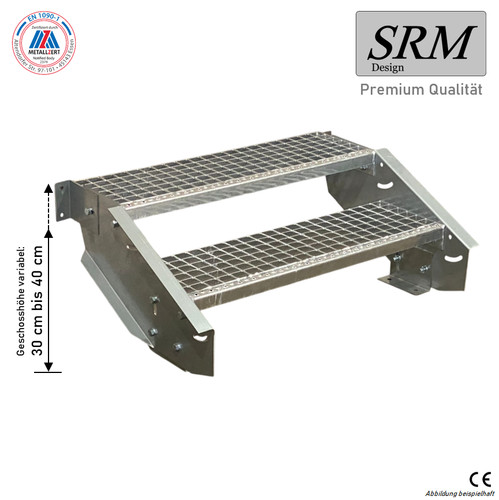Stufen stahltreppe breite 60 - stufen,