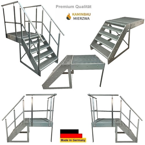 Stahltreppe verzinkt stufen - 5,