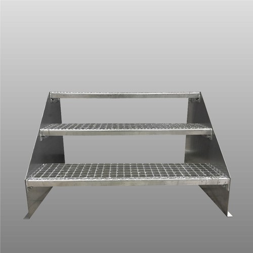 Stufige stahltreppe - 3-stufige,